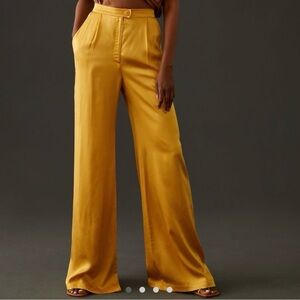 Corey Lynn Calter Gold Wide-Leg Pants